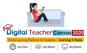 Online learning Platform for Students Digital Teacher Canvas