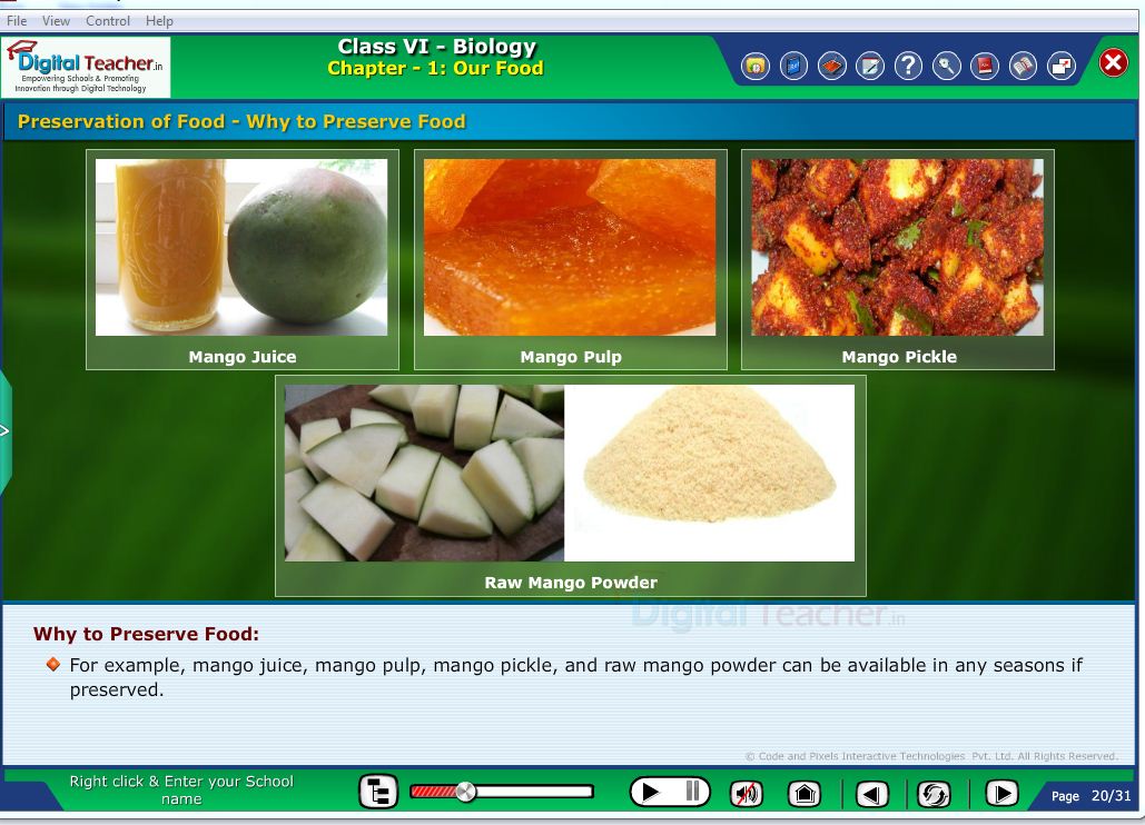 Telanagana State Board Class 6 Science Chapter 1 Our Food | Digital Teacher