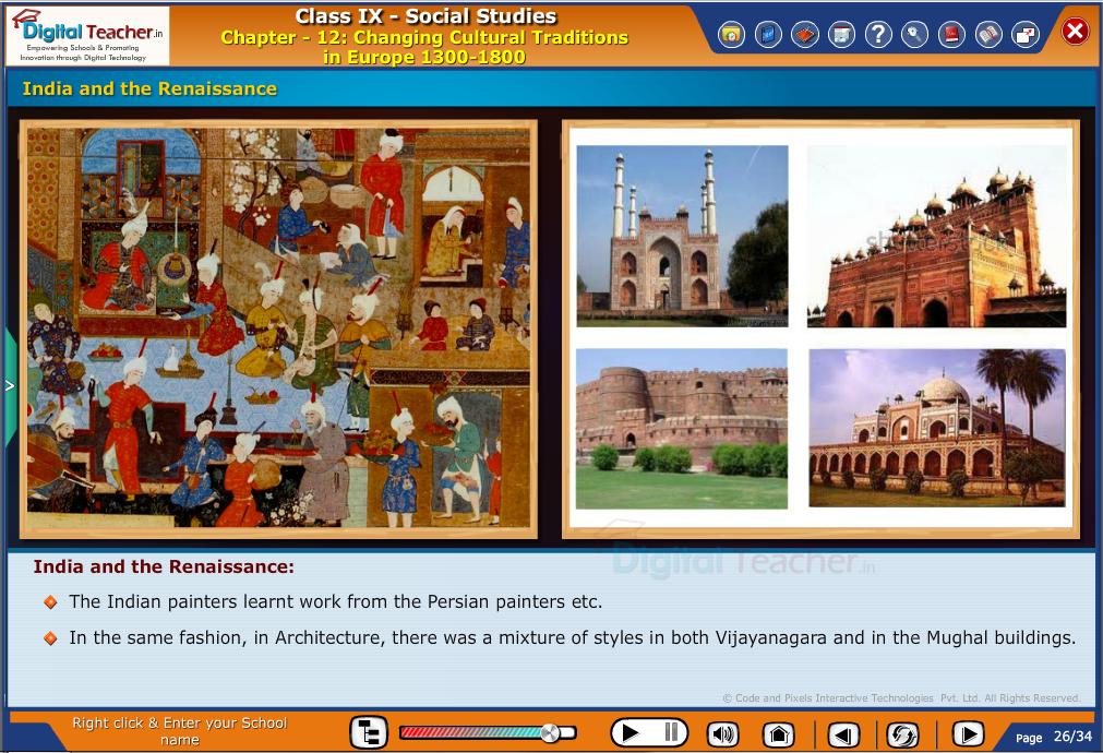 Smart class - social studies on India and the Renaissance from various cultural traditions