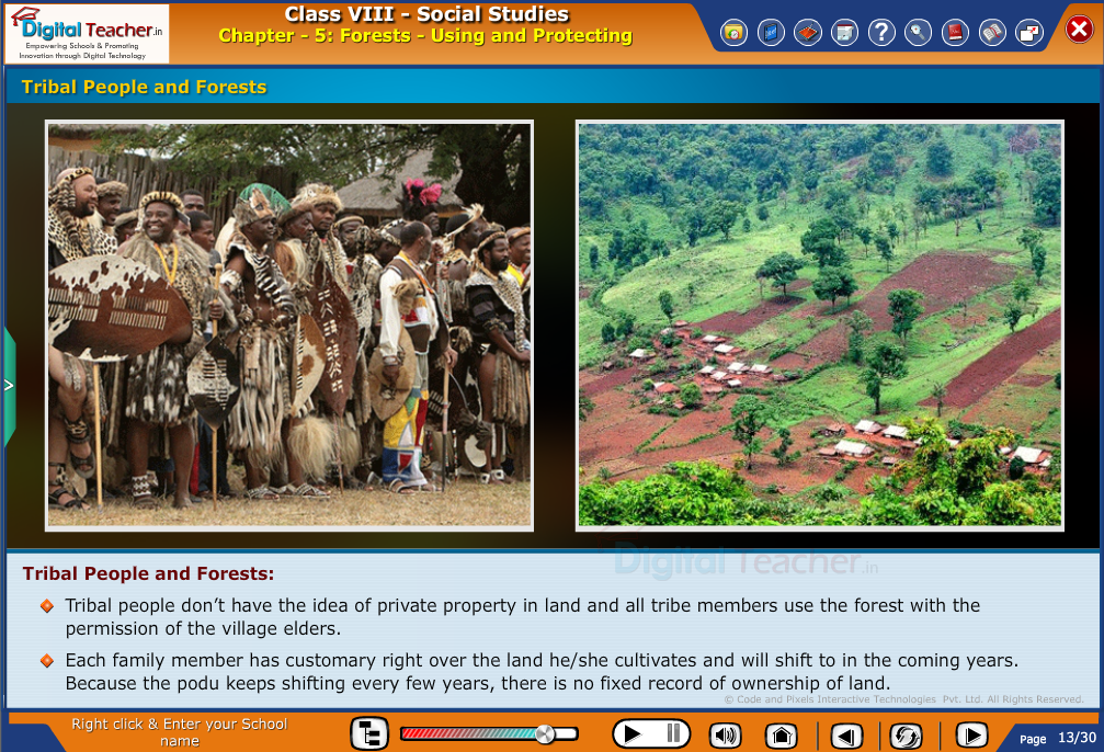 Smart class - social studies on tribal people and forests