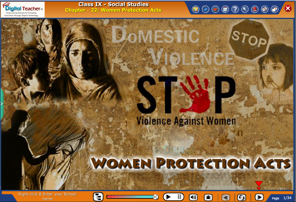 Smart class - social studies on various women protection acts